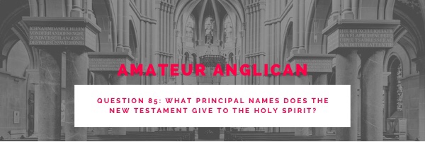 E73 Q85 What principal names does the New Testament give to the Holy Spirit?
