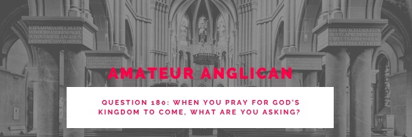 E173 Q180 When you pray for God’s kingdom to come, what are you asking?
