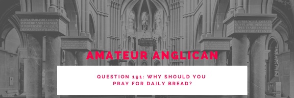 E184 Q191 Why should you pray for daily&nbsp;bread?